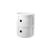 Table de chevet avec tiroirs et porte coulissante - Table de chevet moderne en plastique pour chambre à coucher