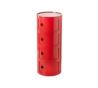 Table de chevet avec tiroirs et porte coulissante - Table de chevet moderne en plastique pour chambre à coucher