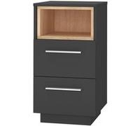 Vicco Table de Chevet Beatrice, Anthracite/Sonoma, 36 x 68 cm