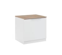 Vicco Table de Chevet Betti, Blanc/Sonoma, 50x50cm avec 1 Porte, pour Le Rangement d’Objets du Quotidien et combinable