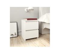 vidaXL Table de chevet Blanc 30 x 30 x 40 cm Bois d'ingénierie