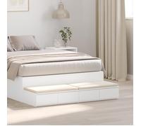 vidaXL Tiroirs de lit 120×36,5×16,5 cm – Blanc, bois d'ingénierie, rangement spacieux