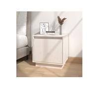 vidaXL Table de chevet Blanc 40x30x40 cm Bois de pin solide