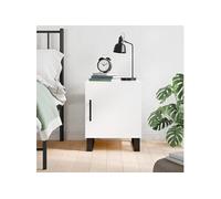 vidaXL Table de chevet blanc brillant 40x40x50 cm bois d'ingénierie Blanc