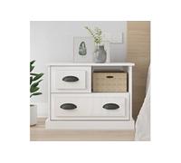 Table de chevet blanc brillant 60x39x45 cm816362