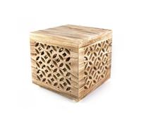 Homestyle4u d'appoint en Bois-Cube Naturel-Table Basse, Multicolore, Simple