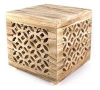 Table de chevet bois cube nature Beige G