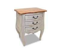 Table De Chevet Bois De Récupération Massif 48 X 35 X 64 Cm Marron