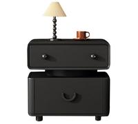 Table de Chevet Bout de Canapé avec 2 Tiroirs Table Basse de Salon for Salon, Chambre, Canapé,Moderne Plusieurs Couleurs Disponibles au Choix Bureau Naturel(D,50cm(19.68in))