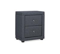 Table de chevet chambre 2 tiroirs gris