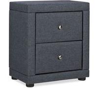 Table de chevet chambre 2 tiroirs gris Gris G