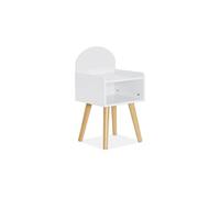 sweeek - Table de Chevet Chambre Enfant. Blanc. Pieds en pin
