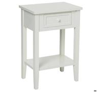 Table de chevet ""Charme"" blanc H67cm - Atmosphera createur d'interieur