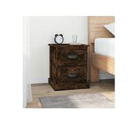 Vidaxl Table De Chevet Chêne Fumé 39x39x47,5 Cm Bois D'ingénierie Multicolore