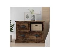 Table de chevet chêne fumé 60x39x45 cm816365