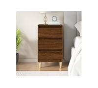 Table de chevet chêne marron 40x35x70 cm bois d'ingénierie819667