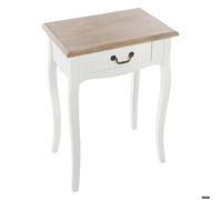 Table de chevet ""Chrysa"" blanc H65,5cm - Atmosphera createur d'interieur