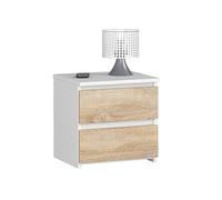 AKORD Commode avec 2 Tiroirs | L40 x H40 x P35 cm | Petit Meuble de Rangement | Commode Salon Coucher Enfant Adulte | La Tablet de Nuit | Chiffonier Petite Commode Chambre
