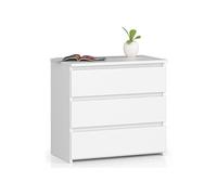 AKORD Megaastore Commode Ensemble tiroirs Buffet Armoire Polyvalente (Blanc)