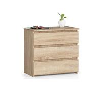 Table de Chevet Akord Table de chevet CL3 Chêne Sonoma 60 cm 3 tiroirs façade Chêne Sonoma 60x35x57 cm
