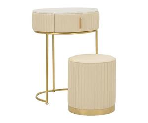 Table de chevet/coiffeurse avec pouf Mauro Ferretti
