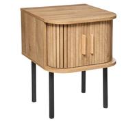 Atmosphera Créateur d'Intérieur - Table de Chevet Colva Effet Chêne - Table de Nuit 1 Case pour Chambre, Salon - 2 Portes Coulissantes - L40 x H53cm