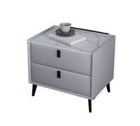 Table de chevet compacte noire avec armoires de rangement et casiers - Idéale pour les petites chambres et les locations - Table de chevet de 47 cm pour une vie organisée et des solutions peu