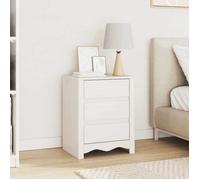 vidaXL Table de Chevet DRAMMEN Blanche 45x35x56 cm en Bois Massif de pin