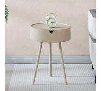 Table de chevet crémeuse à vent simple et moderne pour chambre à coucher, petite table de chevet en fer art simple