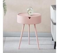 Table de chevet crémeuse à vent simple et moderne pour chambre à coucher, petite table de chevet en fer art simple