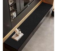 Table de chevet de 18 pouces/commode/armoire/chemin de fin, housse anti-poussière de rebord de fenêtre/coussin de protection, nappe rectangulaire de cuisine chambre à coucher (Noir,18x76in)