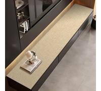 Table de chevet de 18 pouces/commode/armoire/chemin de fin, housse anti-poussière de rebord de fenêtre/coussin de protection, nappe rectangulaire de cuisine chambre à coucher (Beige,18x64in)