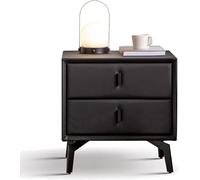 Table de chevet de chevet Smart Chadow Armoire de chevet avec tiroirs Table de nuit avec 2 tiroirs de rangement, table de chevet rembourrée complète, / meubles (Grigio) (nègre) plein d'étoiles