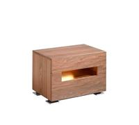 Table de chevet de noyer Marron