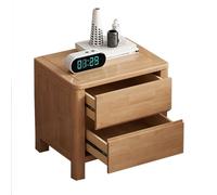 Table de Chevet de Style Ferme Moderne, avec tiroirs et Espace de Rangement, équipée de Pieds en Bois Massif, idéale for Une Chambre à Coucher ou Un Salon(A,40cm(15.74in))