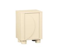 Table de chevet décor bois beige 1 porte réversible Pondi
