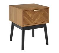 HOME DECO FACTORY - Table de chevet Felix HD0303 en bois 40x50x40 cm Marron noir