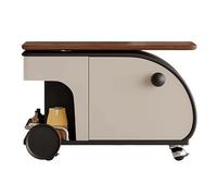 Table de Chevet Desserte de Loisirs, Table d'appoint, Mobile, relevable, rotative, for café, Petite Salle à Manger, Salon, Maison Petite Table