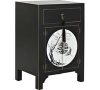 Table de chevet DKD Home Decor blanc noir or sapin bois MDF 45 x 36 x 66 cm