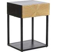 Table de chevet DKD Home Decor Or 35 x 40 x 55 cm Noir Métal Bois