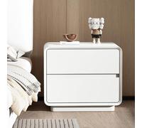 Table de Chevet Écologique a Tiroirs Silencieux,Finition Anti-Rayures,Grand Rangement Table de Nuit,Meuble de Chevet Sécurisé Aux Coins Arrondis pour Chambres et Aux Salons B,2 PC