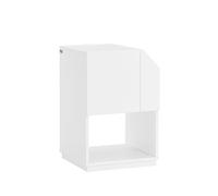 Table De Chevet Effet Bois Blanc Blanc