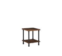 Table De Chevet Effet Bois Foncé Et Noire Veril Multicolore