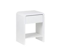 Table de chevet effet bois rainuré 1 tiroir Julia