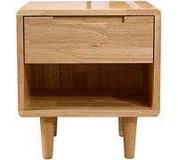 Table de chevet élégante avec tiroir unique - Coffre de rangement polyvalent pour chambre à coucher, salon et dressing - Table d'appoint moderne et nizer