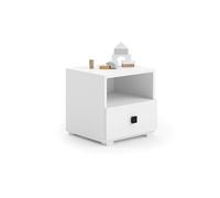 Table de Chevet Emi blanc noir