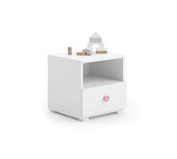 Table de Chevet Emi blanc rose