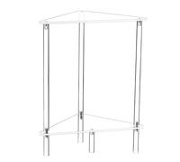 Table de chevet en acrylique | Table de chevet transparente | 2 niveaux triangulaire moderne en acrylique décoratif bureau étagère de rangement pour petits espaces, chambre à coucher, salon, salle de