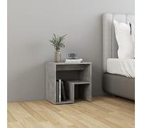 Table de chevet en béton gris 40x30x40 cm, construction robuste avec étagère pour ranger les livres et les petites choses, facile à nettoyer avec un chiffon humide.