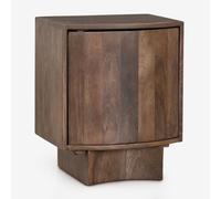 Table De Chevet En Bois Atlanta 40x35 Cm Poignée En Bois Foncé